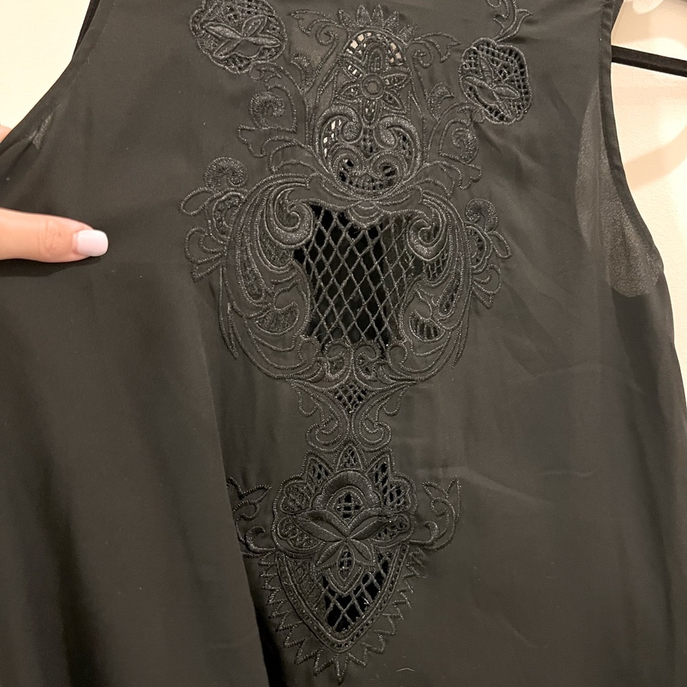 Black tunic with beautiful lace detail